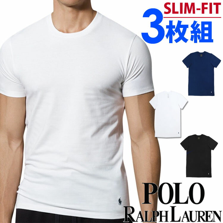 【閉店セール40%OFF】【6/11(火)まで】POLO RALPH LAUREN ポロ ラルフローレン メンズ スリムフィット コットン クルーネック 半袖 Tシャツ 3枚セット polo ロゴ おしゃれ ブランド 大きいサイズ[RSCNP3/LSCN/p645u5o]