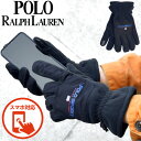 ラルフローレン　手袋（メンズ） 【SALE 30%OFF】POLO RALPH LAUREN ポロ ラルフローレン メンズ スマホ対応 フリース 手袋 Polo Sport ポロスポーツ ブラック グローブ M L サイズ おしゃれ ブランド 温かい 防寒 [送料無料] 【あす楽】 [pg0079]