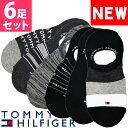 【SALE 20%OFF】TOMMY HILFIGER トミーヒルフィガー レディース 靴下 フットカバー 6足セット アンクルソックス ブラック トミーフラッグ [23.0cm-26.5cm] おしゃれ ブランド 大きいサイズ [5,500円以上で送料無料] 【あす楽】 [tvw221ln05002]