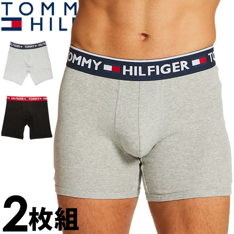 トミーヒルフィガー パンツ メンズ 【SALE 30%OFF】TOMMY HILFIGER トミーヒルフィガー メンズ コットン ローライズ ボクサーパンツ 2枚セット ブラック グレー トミーフラッグ S M L XL XXL おしゃれ ブランド 大きいサイズ [5,500円以上で送料無料] 【あす楽】[09t3506]