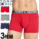 【SALE 20%OFF】TOMMY HILFIGER トミーヒルフィガー メンズ コンフォートエボルブ ボクサーパンツ 3枚セット レッド グレー ネイビー トミーフラッグ S M L XL XXL おしゃれ ブランド 大きいサイズ [送料無料] 【あす楽】 [09t4071608]