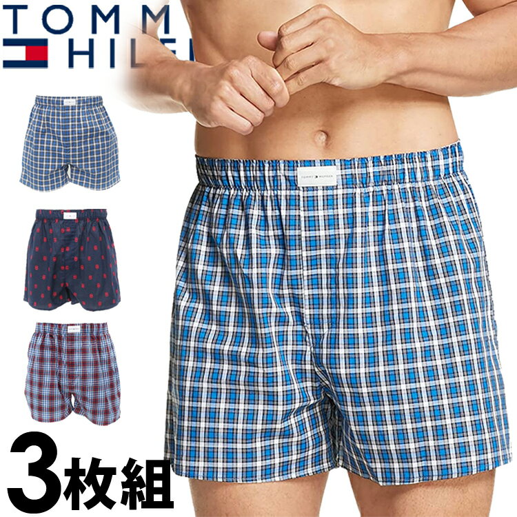 【閉店セール40%OFF】【6/11(火)まで】TOMMY HILFIGER トミーヒルフィガー メンズ コットン クラシック トランクス ボクサーパンツ 3枚セット Cotton Classic ブルー ネイビー トミーフラッグ S M L XL XXL おしゃれ ブランド 大きいサイズ[09tv108977]