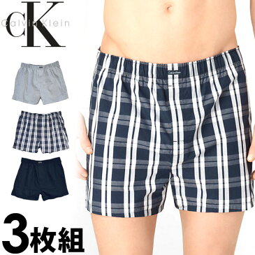 Calvin Klein カルバンクライン メンズ トランクス 3枚セット ネイビー チェック ストライプ CK ボクサーパンツ S M L XL おしゃれ ブランド 大きいサイズ [5,500円以上で送料無料] 【あす楽】 [u1732460][nb4006460]