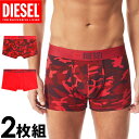 ディーゼル 【SALE 30%OFF】DIESEL ディーゼル メンズ コットン ボクサーパンツ 2枚セット Underwear for Everyone レッド カモフラージュ ロゴ S M L XL 2XL おしゃれ ブランド 大きいサイズ [5,500円以上送料無料]【あす楽】 [00smkx-0wcas-e5860]