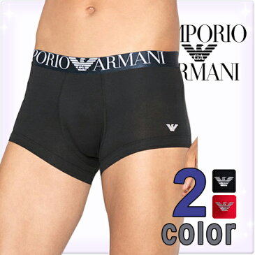 EMPORIO ARMANI エンポリオアルマーニ ボクサーパンツ ストレッチ　メンズ ロゴ（2色展開)黒 赤[トランクス　下着 肌着 パンツ アルマーニアンダーウェア ボクサーブリーフ][111389-7P512]大きいサイズ[5,400円以上で送料無料]ブランド