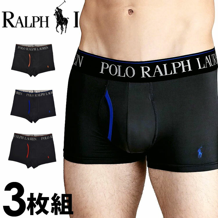 POLO RALPH LAUREN ポロ ラルフローレン メンズ COOL クール マイクロファイバー ショートボクサーパンツ 3枚セット ブラック レッド ブルー オレンジ トランクス S M L XL おしゃれ ブランド 大きいサイズ [5,500円以上で送料無料] 【あす楽】[lbtrp3q3q]