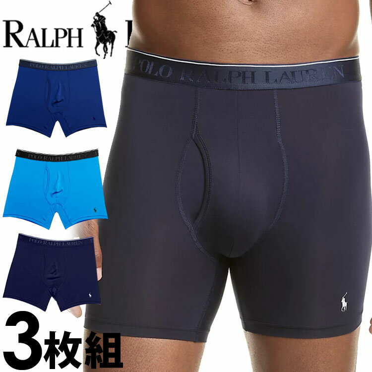 【SALE 30%OFF】POLO RALPH LAUREN ポロ ラルフローレン メンズ マイクロファイバー ウルトラソフト ボクサーパンツ 3枚セット ネイビー ブルー ライトブルー トランクス S M L XL おしゃれ ブランド 大きいサイズ [5,500円以上で送料無料] 【あす楽】[nvbbp3aw8g]