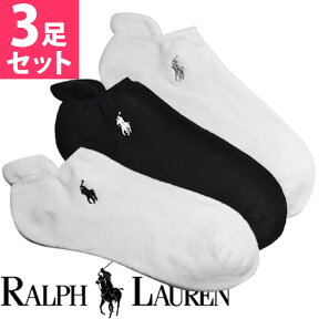 【SALE 10%OFF】POLO RALPH LAUREN ポロ ラルフローレン 靴下 レディース ヒールタブ ソックス 3足セット[7470PKBKAS]【楽ギフ_包装】