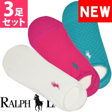 POLO RALPH LAUREN ポロ ラルフローレン レディース 靴下 ソックス 3足セット ピンク グリーン ホワイト フットカバー [23.0cm-26.5cm] おしゃれ ブランド 大きいサイズ [5,500円以上で送料無料] 【あす楽】 [75122pkmagen]