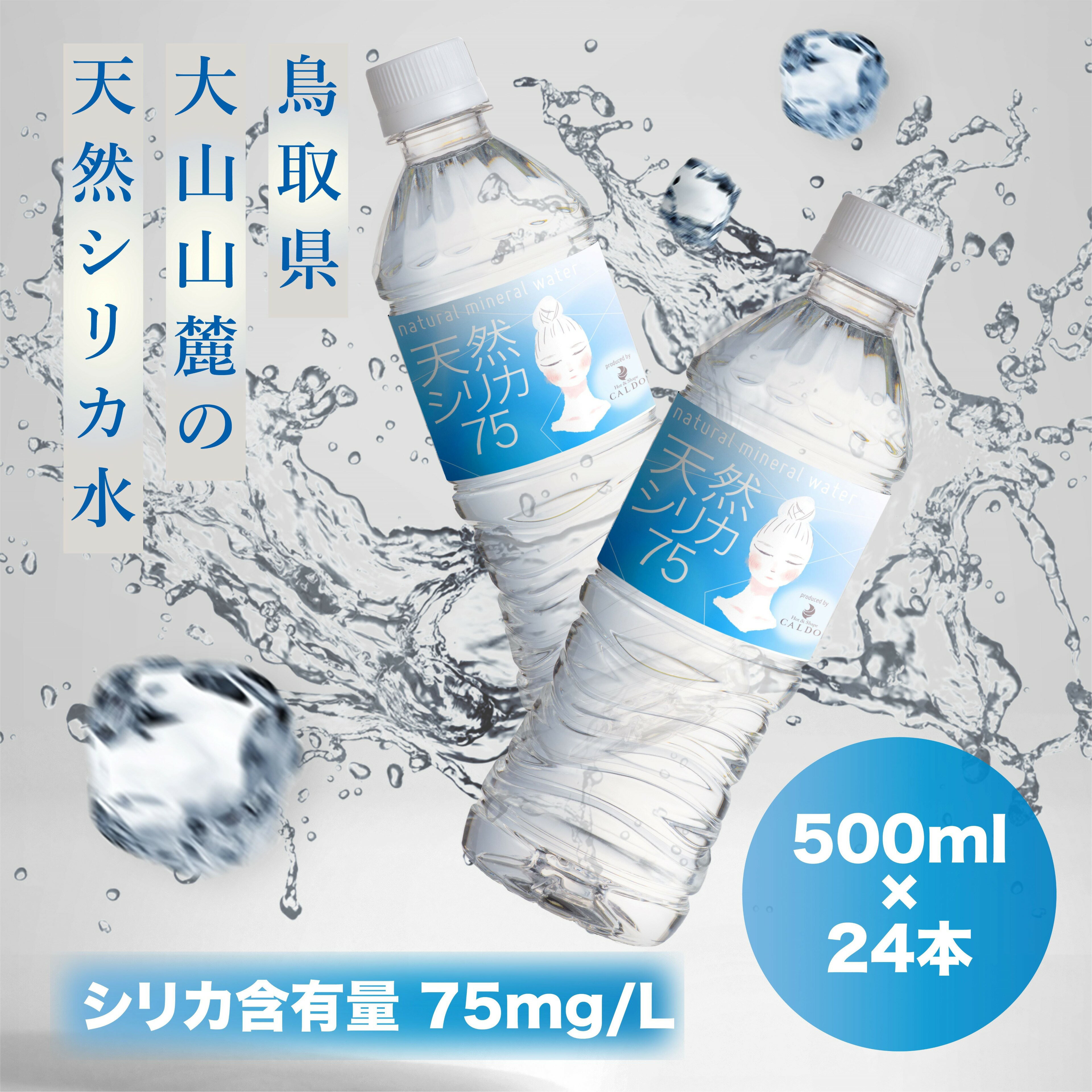 CALDO 天然シリカ75 軟水 500ml ペットボトル 水 宅配 シリカ水 シリカ97mg 無添加　ミネラルウォーター シリカ水 健康 美容 ミネラルウォーター シリカ 水 天然水 高濃度シリカ水 天然シリカ 軟水 水 ケイ素 ボトルウォーター 国産