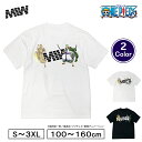 【予約】 ワンピース ONE PIECE クルーネック Tシャツ ( 2shot ) Tシャツ 半袖 メンズ レディース トップス プリント ワノ国 黒 ブラック 白 ホワイト 100 110 120 130 140 150 160 S M L XL 2XL 3XL サイズ キャラクター グッズ 大きいサイズ