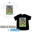 【予約】MIW × アオアシ 第1クールビジュアル (キャラセット) Tシャツ 半袖 メンズ レディース トップス プリント サッカー 黒 ブラック 白 東京シティ・エスペリオン ホワイト S M L XL 2XL 3XL サイズ キャラクター アニメ グッズ 大きいサイズ 大きい