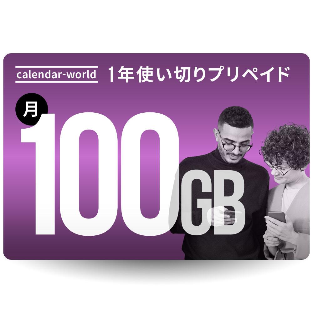 CALENDAR 1ǯץڥSIM 100GBץ[ŷ]