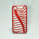 iPhone4対応 オリジナル デザインケース 全7カラー S-3(レッド&ホワイト) /スマホケース/IPHONE4S ケース/iphone4Sケース/カバー...