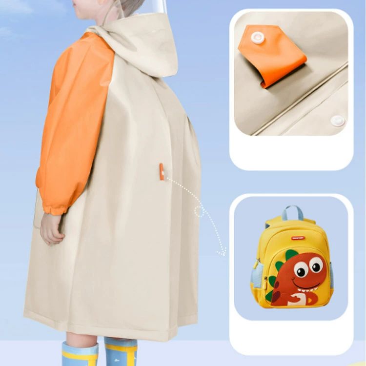 レインコート キッズ ランドセル対応 防水 撥水 子供 入園入学 送料無料 女の子 男の子 かわいい おしゃれ ランドセル 雨具 幼稚園 小学生 収納バッグ付 カッパ 反射テープ ファスナー ジッパー ボタン 透明窓 105cm-160cm