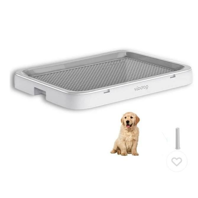 犬 トイレトレー ワイド メッシュ 犬用トイレ レギュラー おしゃれ ステップトレー お手入れ簡単 いたずら防止 ドッグトレー 大型 グレー 65x49x5cm