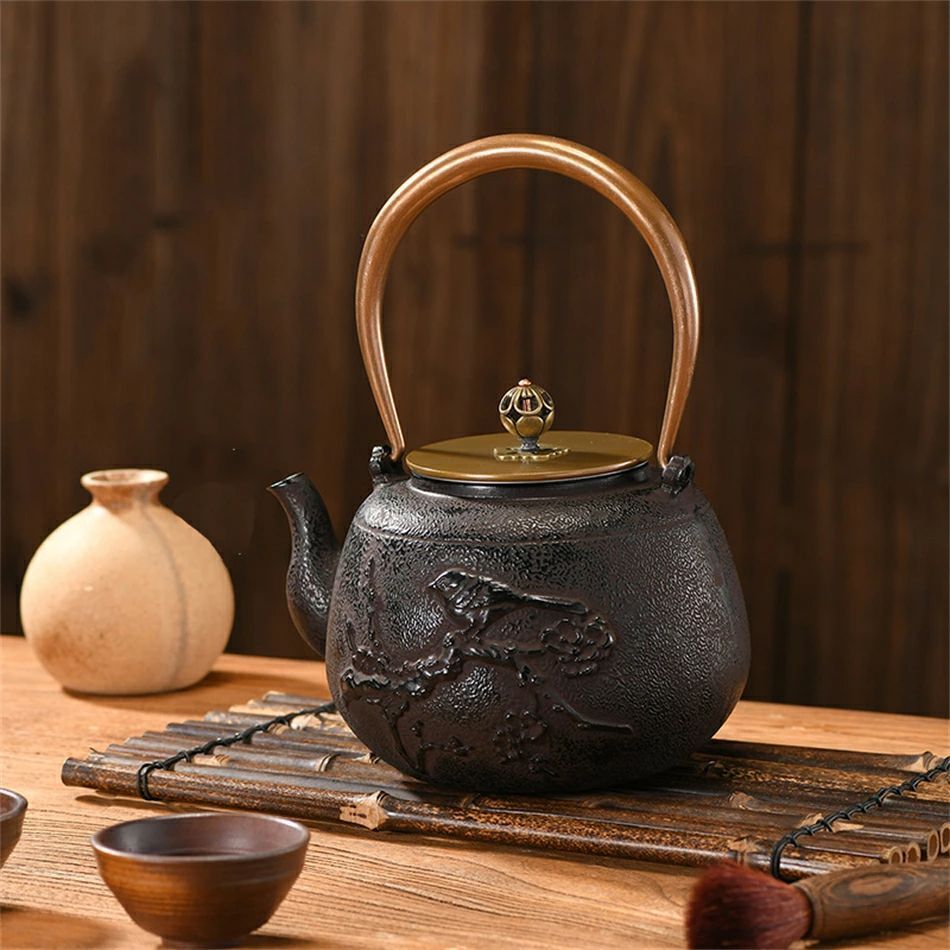 鉄瓶 鉄やかん 鉄びん 鉄分補給 ティー用品 煮茶壷 茶道具 職人手作り 新品 鋳鉄 鉄 急須 おしゃれ鉄瓶 やかん ケトル 提梁壺 茶壺 水壷 煮茶壷 茶道具 鉄分補給 鉄びん 健康的 お茶 プレゼント レトロ 茶室 装飾 茶道道具 湯沸かし IH対応
