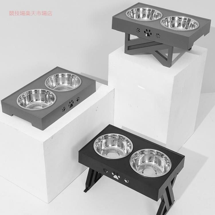 ずっと使える ペット食器台 フードボウル スタンド テーブル 中 大型犬用 ステンレスボウル2個つき ウォーターボウル 餌入れ フードスタンド 犬