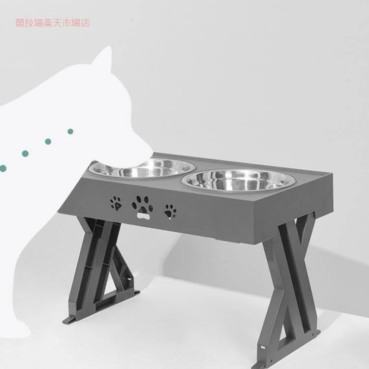 ずっと使える ペット食器台 フードボウル スタンド テーブル 中 大型犬用 ステンレスボウル2個つき ウォーターボウル 餌入れ フードスタンド 犬