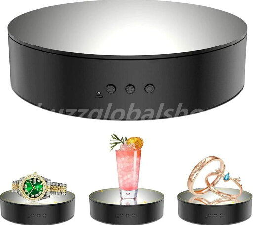 電動回転台 360度回転台 小型鏡面電動ターンテーブル ディスプレイスタンド 直径15cm 耐荷重5kg 騒音なし 角度調整可能 商品展示用 商品の撮影とビデオに最適 電動回転台 360度回転台 小型鏡面電動ターンテーブル ディスプレイスタンド 直径15cm 耐荷重5kg 騒音なし 角度調整可能 商品展示用 商品の撮影とビデオに最適