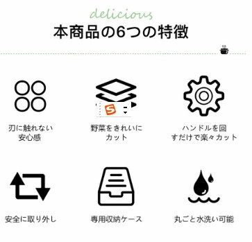 スライサー 野菜スライサー 手回し式 手動チーズスライサー 回転式 5種類ブレード 多機能 千切り器 野菜カッター ナッツ ミル お手入れ簡単 家庭用 洗いやすい