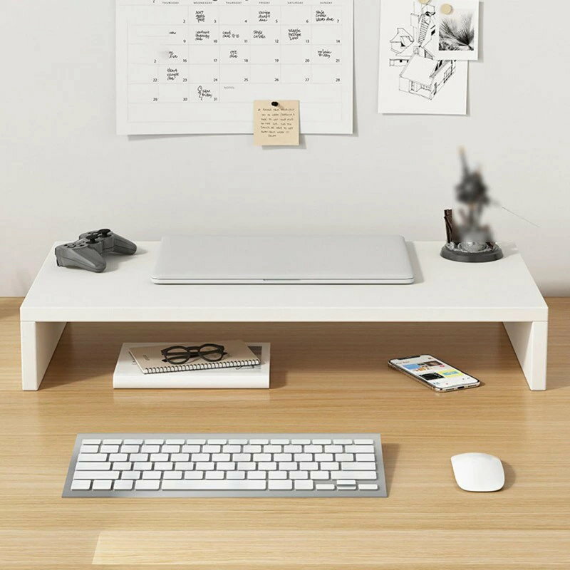 モニタースタンド 木製 50x20x9cm 卓上収納 キーボード収納 スタイル1 PCラック 机上台 ナチュラル モニター台 卓上 マルチスタンド モニター台 机上ラック モニタースタンド キーボード