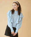 スペシャルプライス【公式】MILKFED. ミルクフェド RUFFLE KNIT TOP ニット トップス フリルニット ハート柄 ショート丈 ガーリー レディース