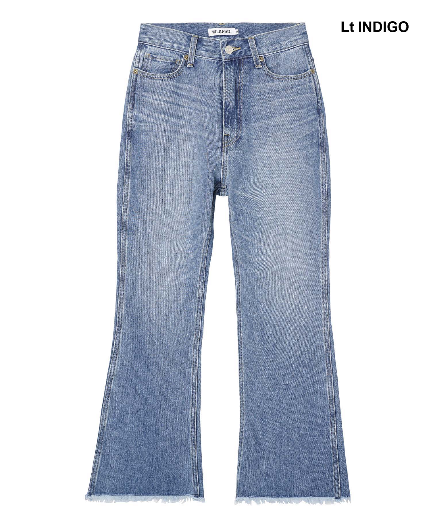 MILKFED. ミルクフェド HIGH WAIST FLARE JEANS デニムフレアパンツ ハイウエスト カットオフ ジーンズ ボトムス レディース ズボン 人気 おしゃれ 贈り物 プレゼント