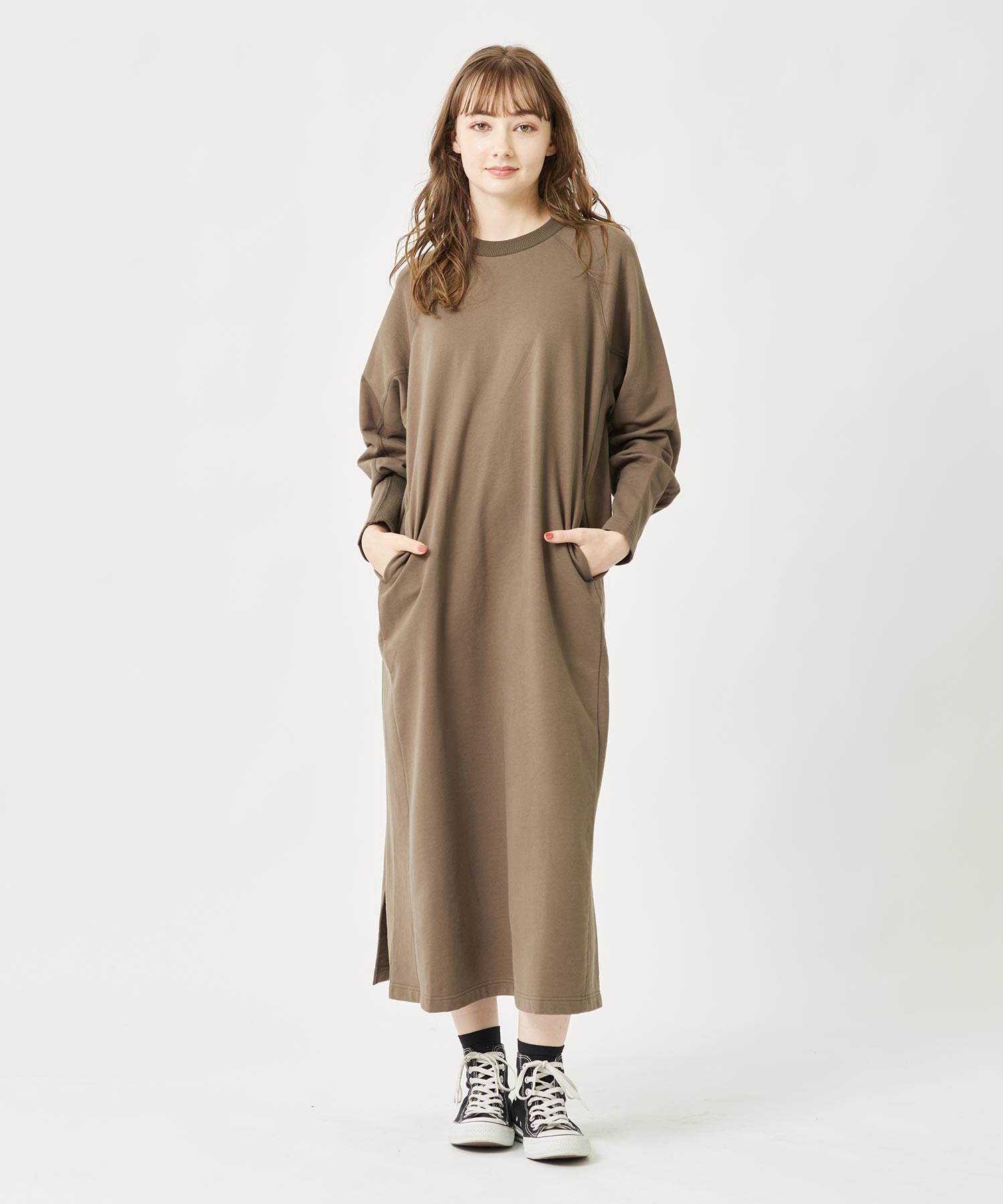 特価【50%OFF】【公式】MILKFED. ミルクフェド FLARE DRESS ワンピース 裏毛 美シルエット カットソー トップス ドレス レディース 人...