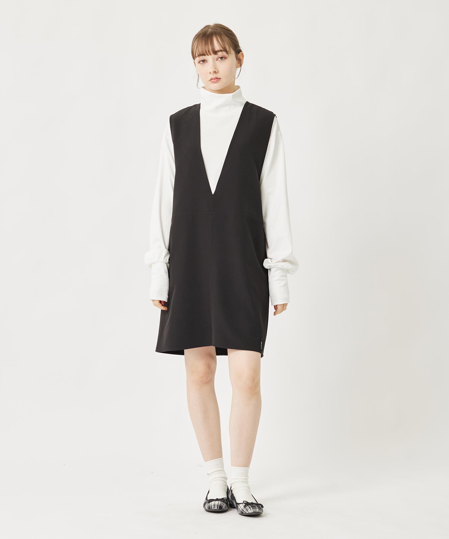 楽天スーパーSALE【公式】MILKFED. ミルクフェド V NECK MINI DRESS ミニワンピース Vネック カットソー トップス ドレス レディー...
