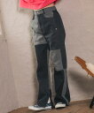 スペシャルプライス【公式】MILKFED. ミルクフェド PATCHWORK_DENIM_PANTS_MILKFED. パンツ デニムパンツ ヴィンテージ レデ...