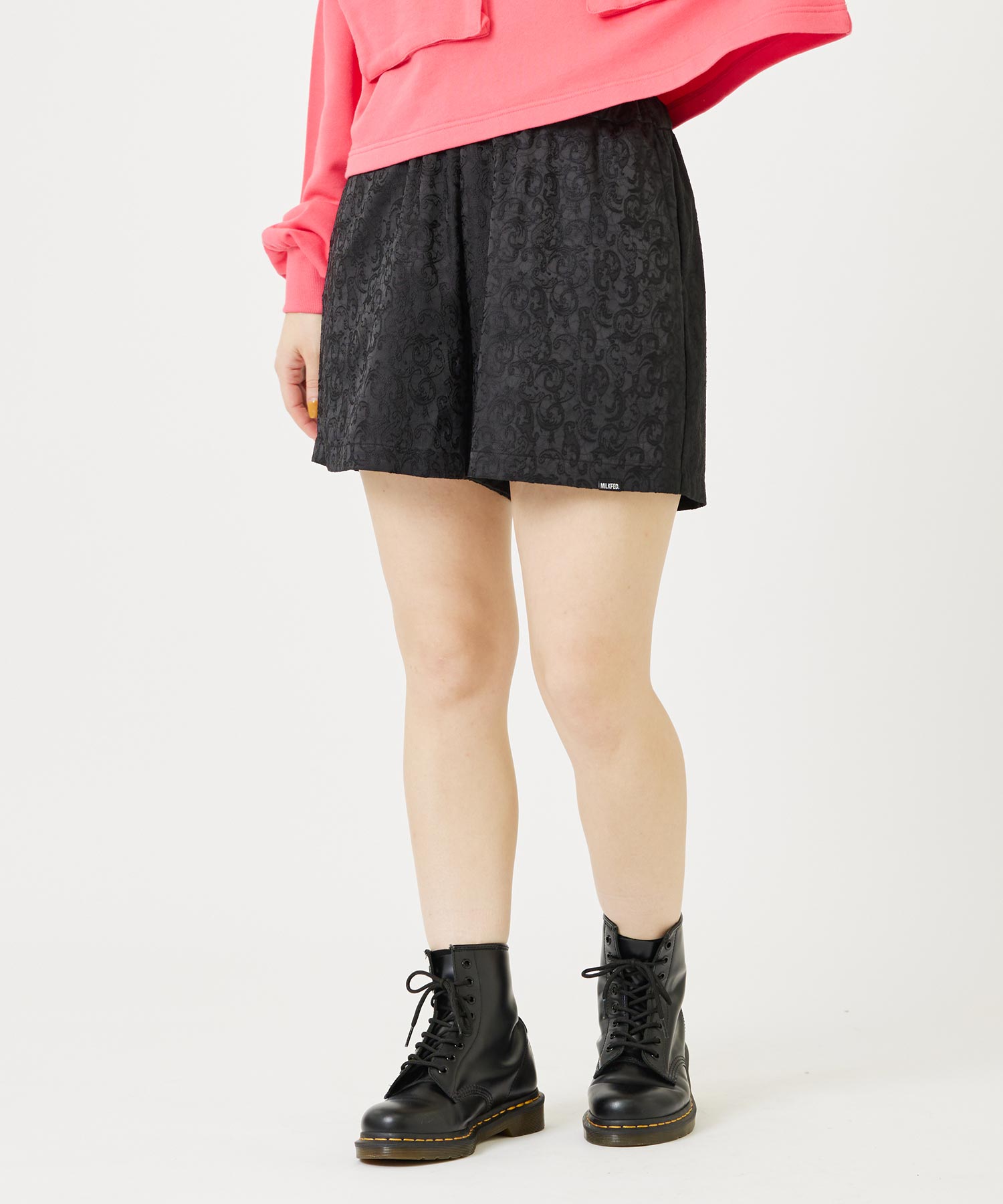 スペシャルプライス【公式】MILKFED. ミルクフェド JACQUARD SHORT PANTS ショートパンツ ボトムス 花柄 フラワー レディース ズボン 人気 おしゃれ 贈り物 プレゼント☆ 24_MF_SS
