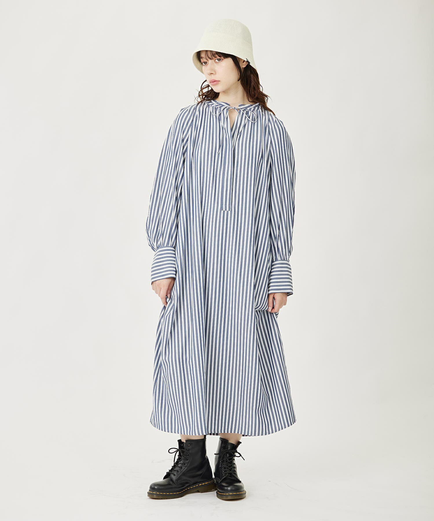 スペシャルプライス【公式】MILKFED. ミルクフェド STRIPED SKIPPER DRESS ワンピース 24_MF_SS