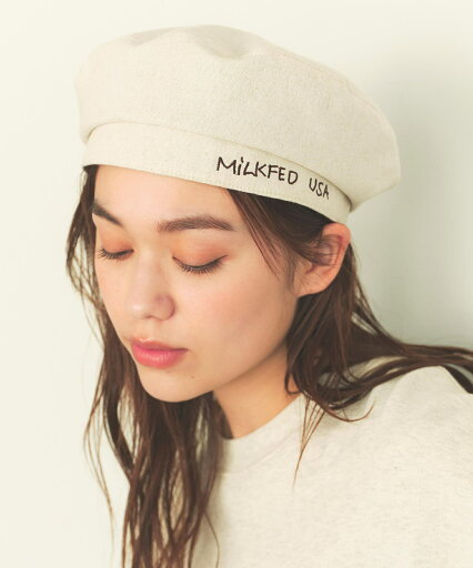 スペシャルプライス【公式】MILKFED. ミルクフェド MILKFED USA BERET スペシャルプライス【公式】MILKFED. ミルクフェド MILKFED USA BERET