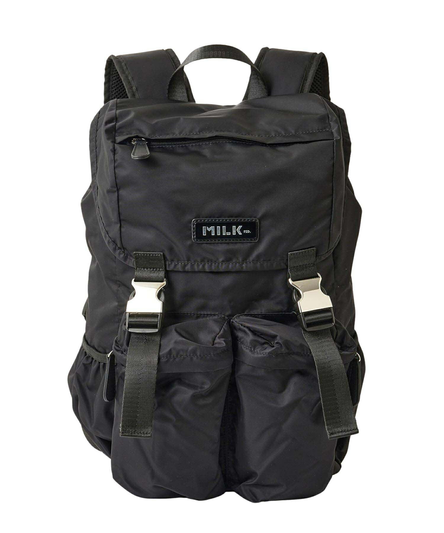 ミルクフェド リュック 【公式】MILKFED. ミルクフェド LOGO PLATE BACKPACK リュック バックパック 通勤 通学 大容量