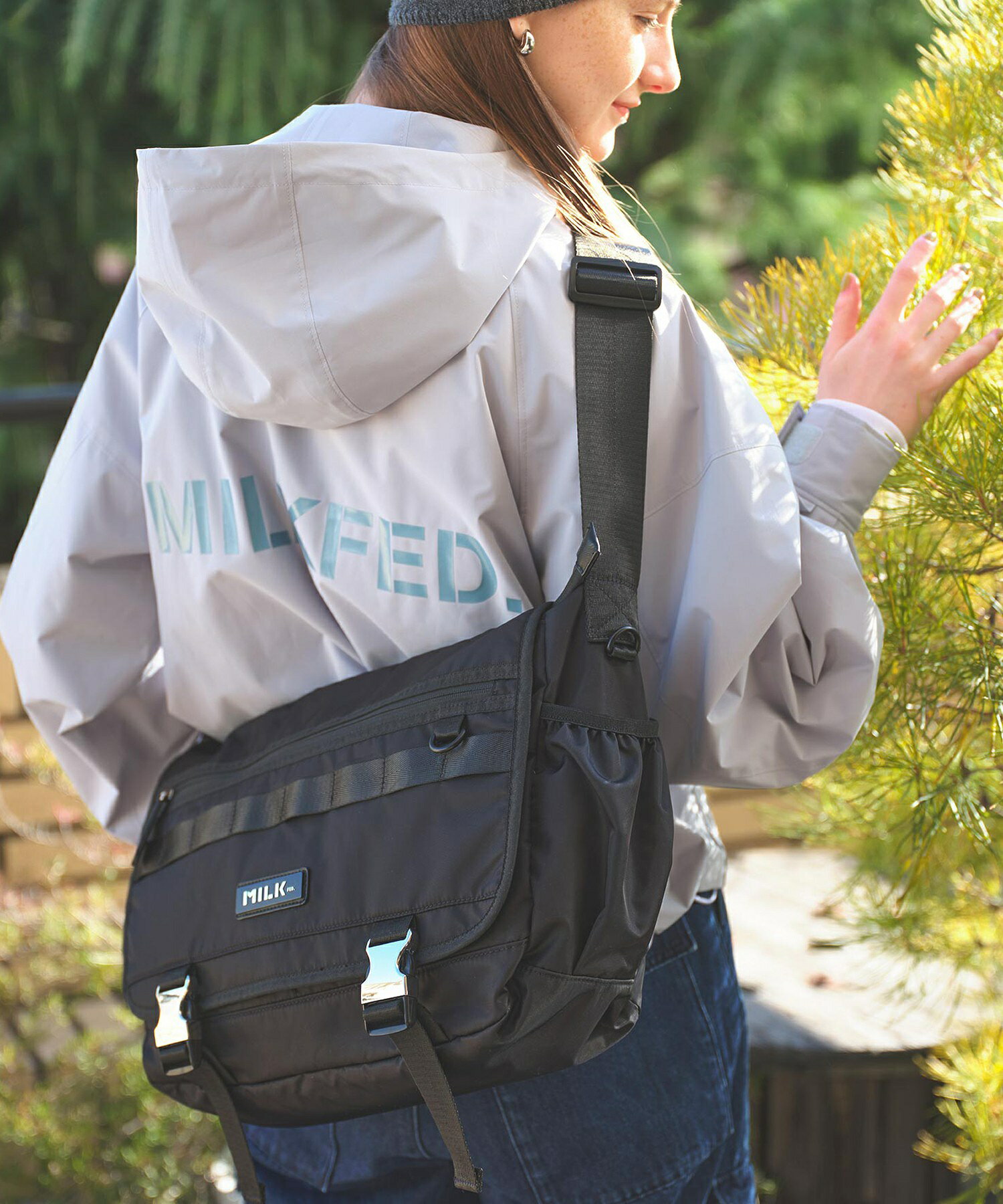 【公式】MILKFED. ミルクフェド LOGO PLATE MESSENGER BAG ショルダーバッグ メッセンジャーバッグ