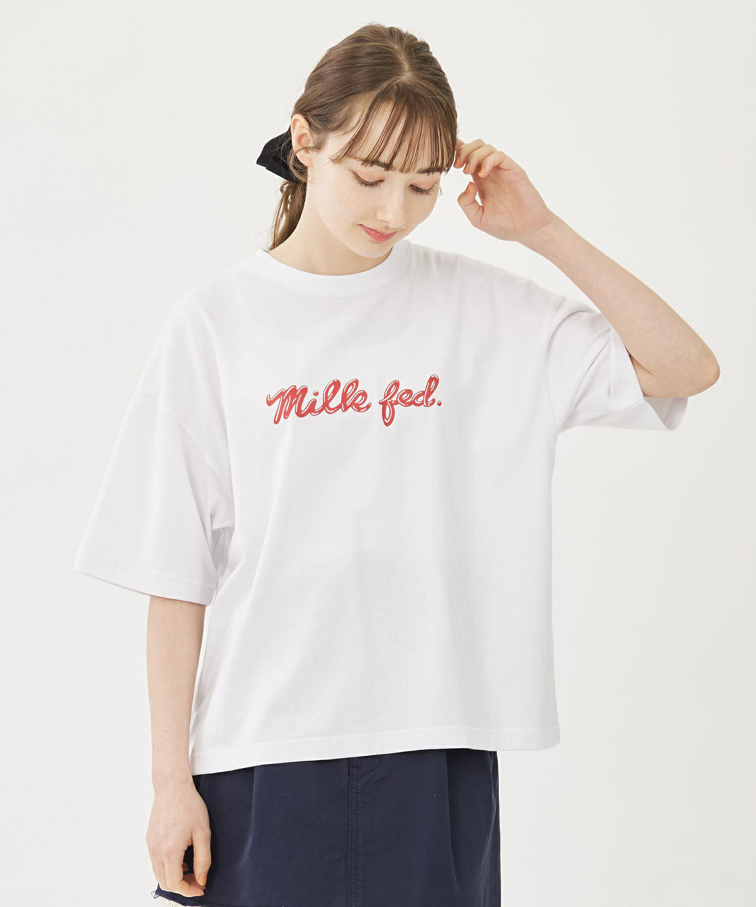 【公式】MILKFED. ミルクフェド ICING LOGO WIDE S/S TEE トップス Tシャツ