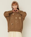 特価【10%OFF】【公式】MILKFED. ミルクフェド HEARTS EMBROIDERY SWEAT TOP クルーネックスウェット