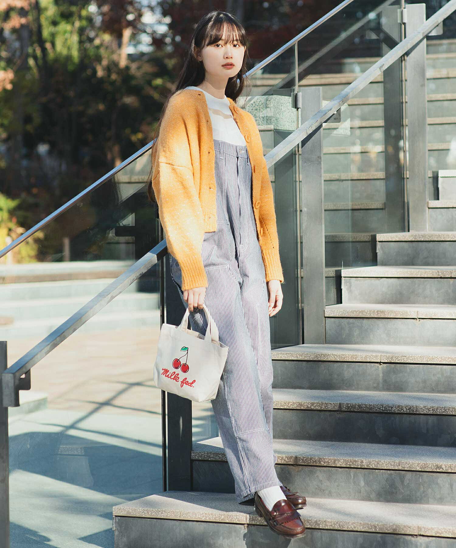 XLARGE X-girl公式calif楽天市場店の特価【50％OFF】【公式】MILKFED. ミルクフェド WORK STYLE SALOPETTE PANTS サロペット オーバーオール デニム｜アングル2