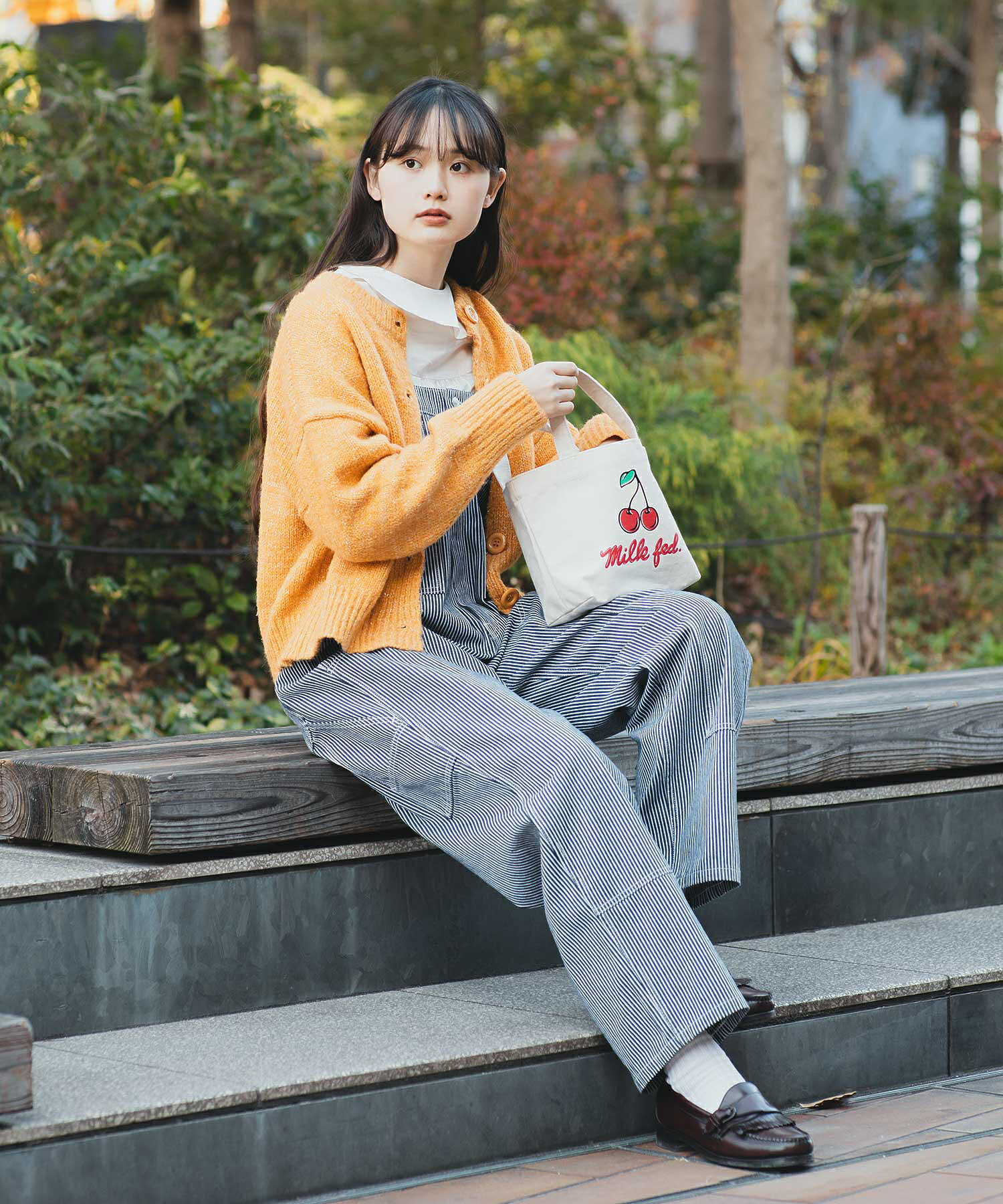 XLARGE X-girl公式calif楽天市場店の特価【50％OFF】【公式】MILKFED. ミルクフェド WORK STYLE SALOPETTE PANTS サロペット オーバーオール デニム｜アングル3