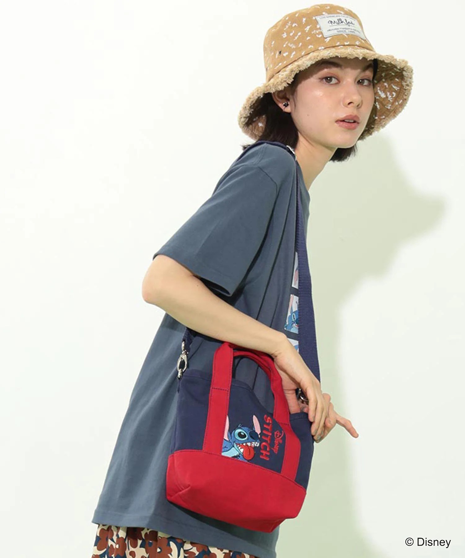 【公式】MILKFED. ミルクフェド MILKFED./STITCH/TOTE リロ&スティッチ コラボレーション ディズニー スティッチ ショルダー紐のサムネイル