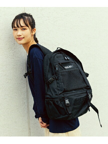 SALE セール 【公式】MILKFED. ミルクフェド EMBROIDERY BIG BACKPACK BAR リュック BAG バックパック 通学 通勤 バッグ 定番 プレゼント ギフト