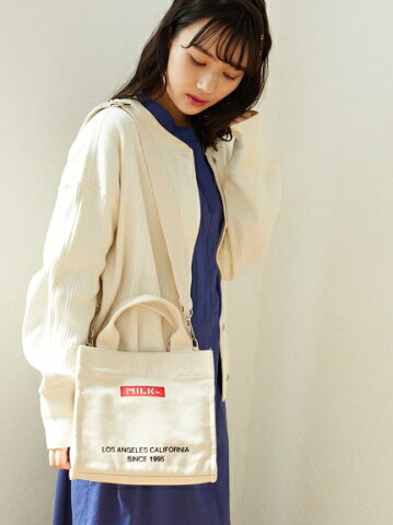 【公式】MILKFED.(ミルクフェド)2WAY SQUARE TOTE MINI