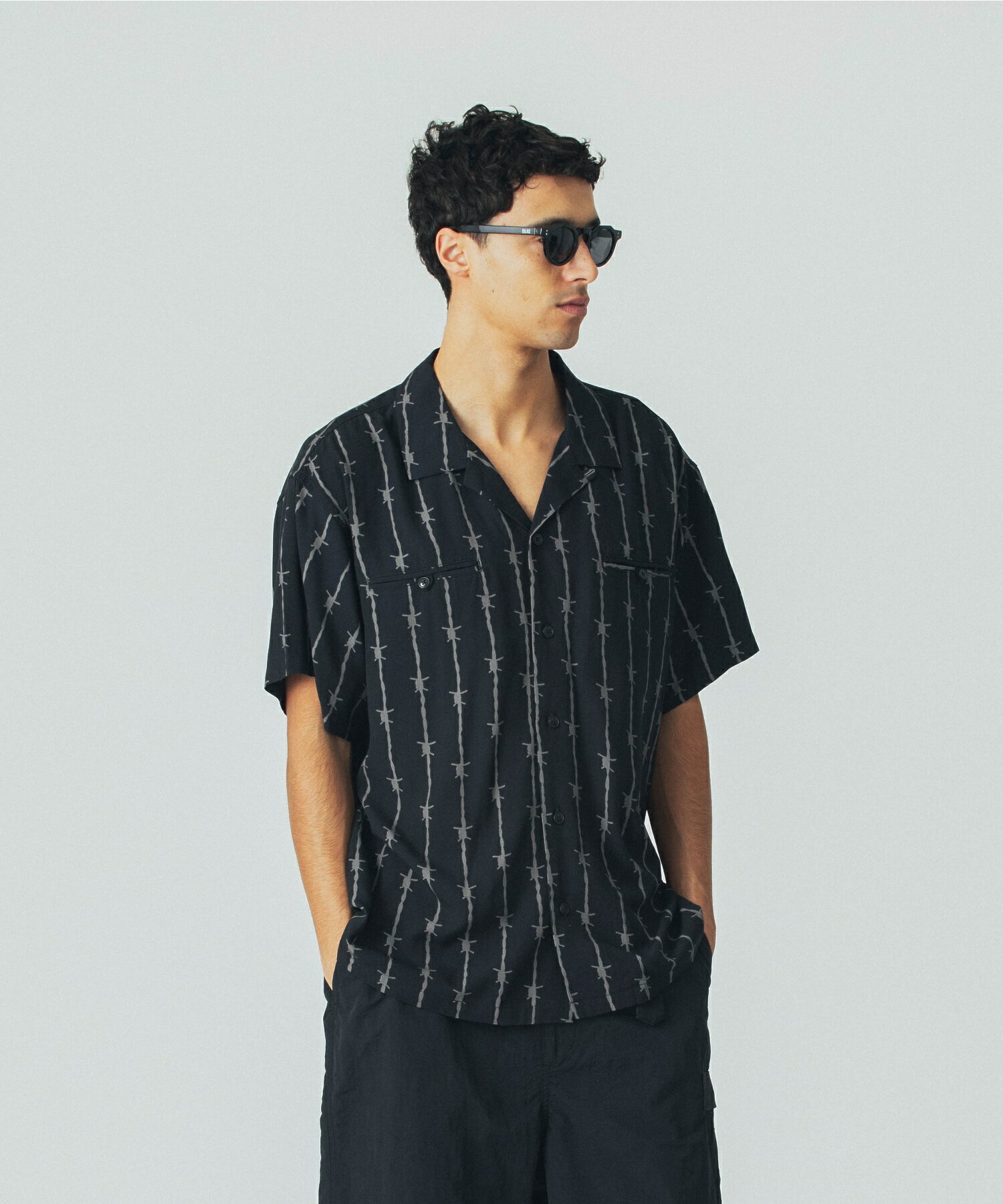 楽天スーパーSALE【公式】SILAS サイラス BARBED WIRE S/S OPEN COLLAR SHIRT 半袖シャツ シャツ
