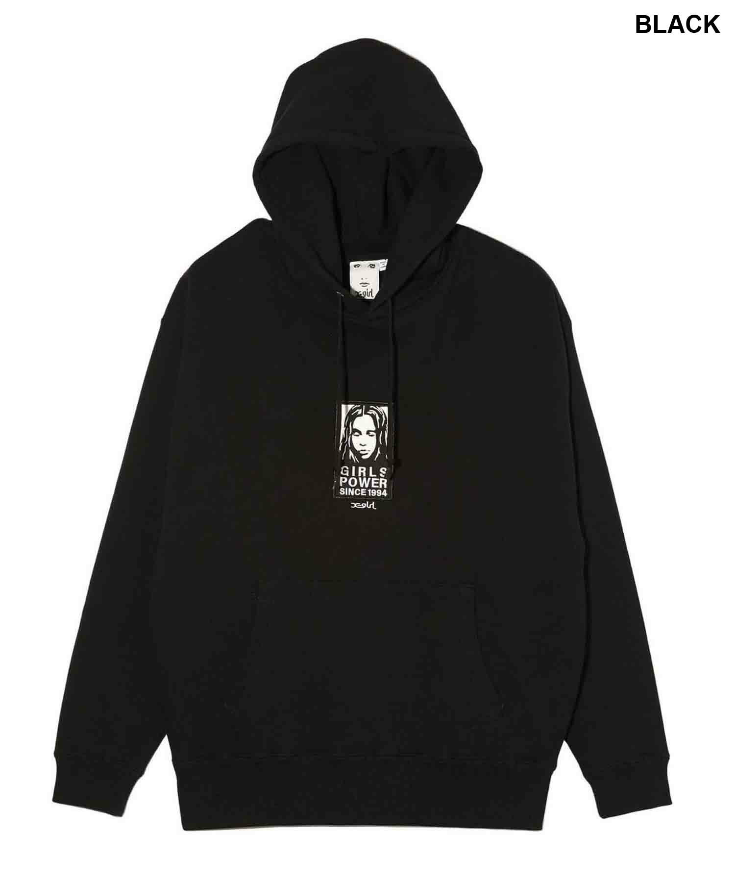 【公式】X-girl エックスガール FACE PATCH SWEAT HOODIE スウェットパー ...