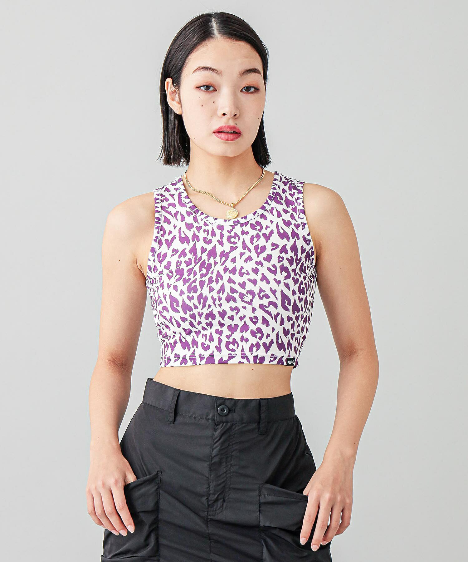 【公式】X-girl エックスガール HEART LEOPARD TANK TOP タンクトップ トップス