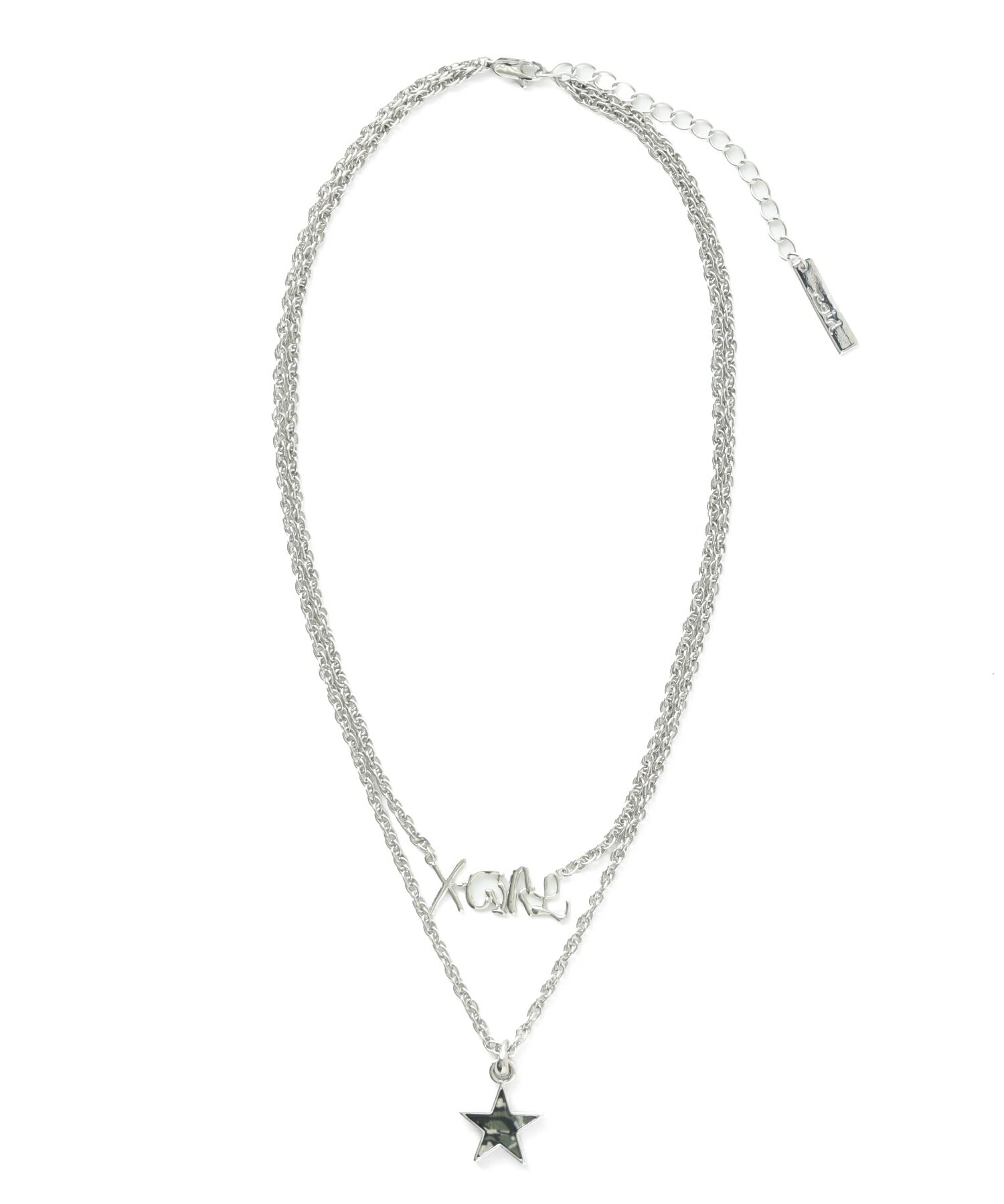 【公式】X-girl エックスガール TWO STRAND NECKLACE ネックレス アクセサリー 二連 レイヤード
