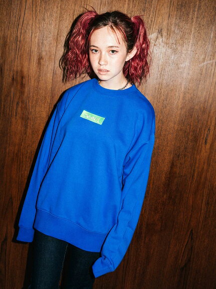 X-girl(エックスガール)BOX LOGO CREW SWEAT