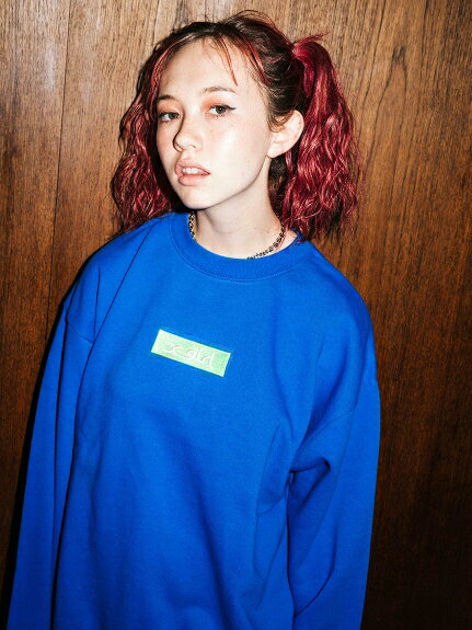 X-girl(エックスガール)BOX LOGO CREW SWEAT