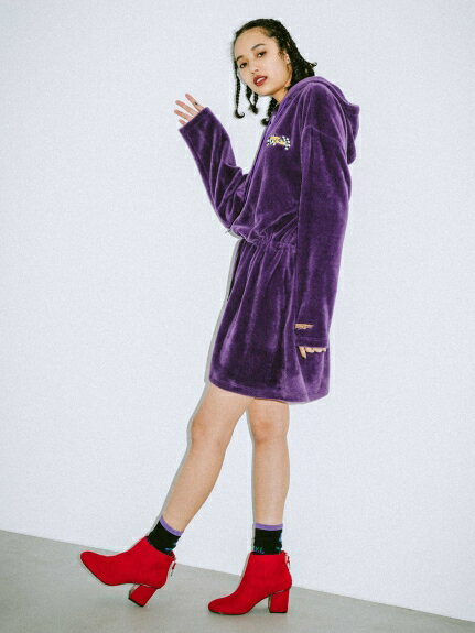 X-girl(エックスガール)X-GIRL X NONA9ON FLEECE DRESS